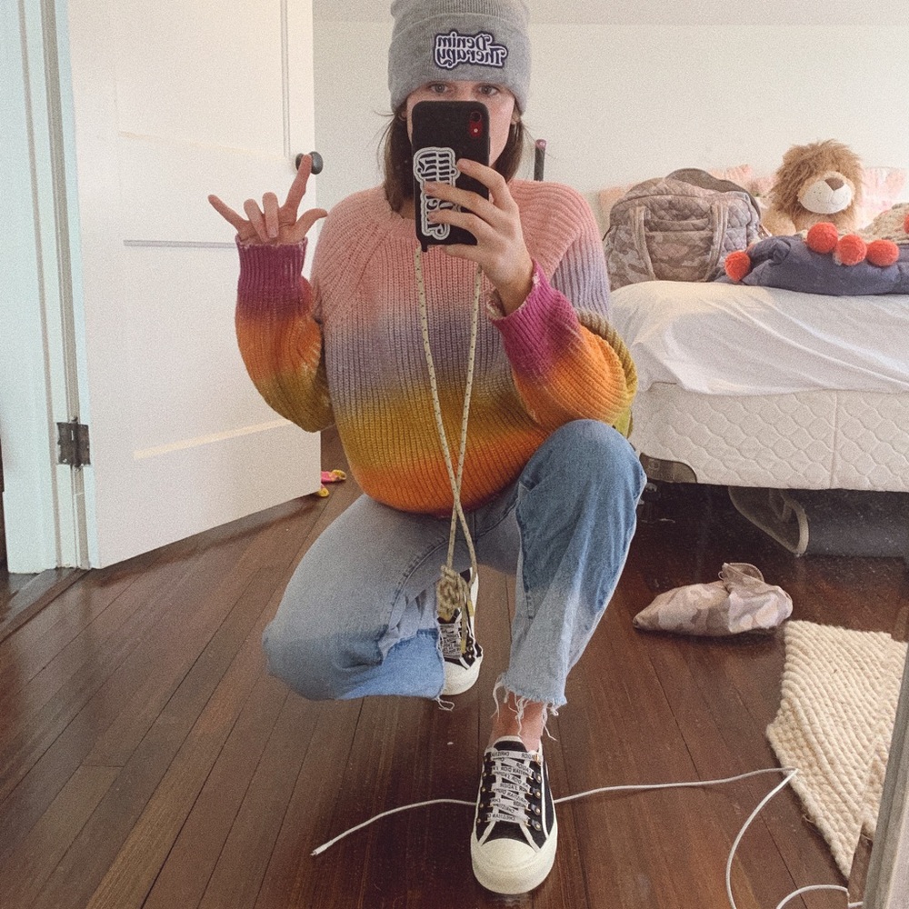 Zadig & Voltaire Heavy Knit Rainbow Sweater
